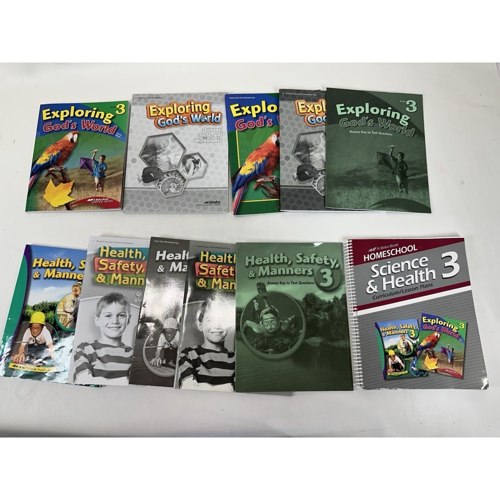 Abeka Grade 3 Science Health Near Complete 11 books Student and Teacher‎